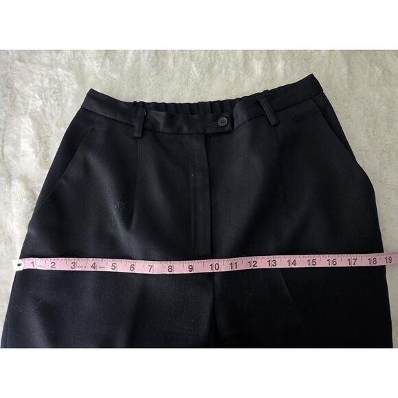 Pendleton Wool Pants Women 10P Black High Waist Pleated USA Workwear Career - Picture 5 of 12